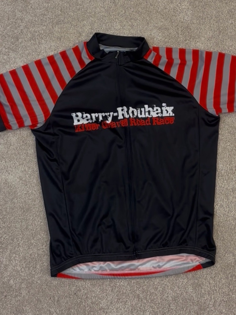 Men’s Barry Roubaix Black and Red Cycling Jersey